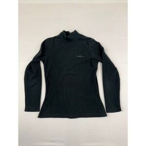 Vintage Oxbow Fjord Black Fleece‎ Mock Neck Long Sleeve Top Women's M/L (FR 40)
